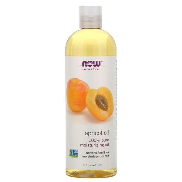 Now Foods, Solutions, Apricot Oil, 16 fl oz (473 ml) - The Supplement Shop