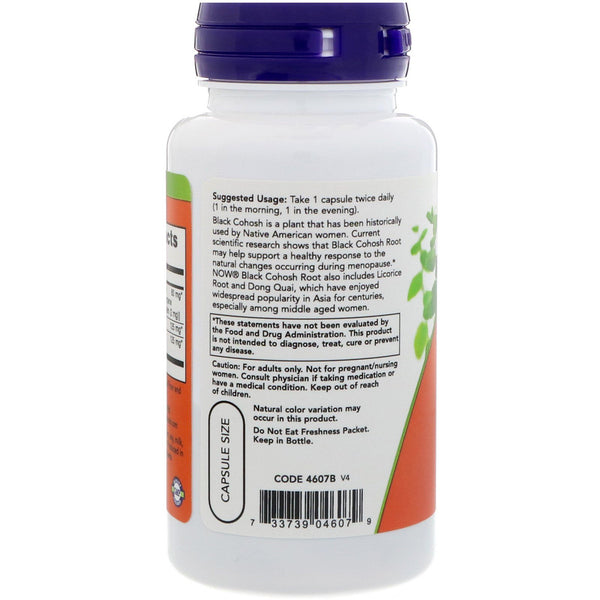 Now Foods, Black Cohosh Root, 80 mg, 90 Veg Capsules