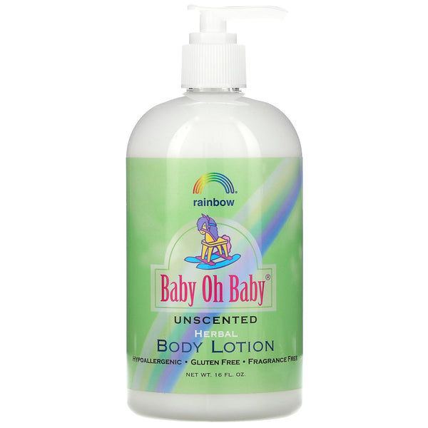 Rainbow Research, Baby Oh Baby, Herbal Body Lotion, Unscented, 16 fl oz - The Supplement Shop
