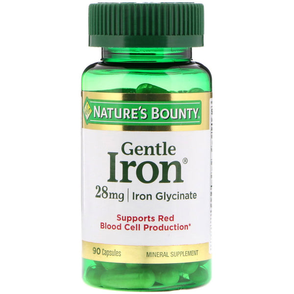 Nature's Bounty, Gentle Iron, 28 mg, 90 Capsules - The Supplement Shop