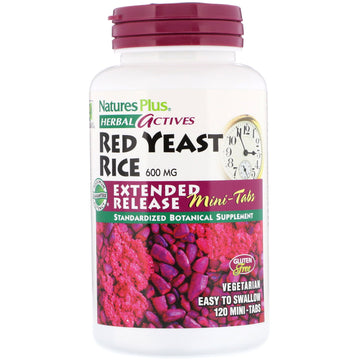 NaturesPlus, Herbal Actives, Red Yeast Rice, 120 Mini-Tabs (300 mg per Tablet)
