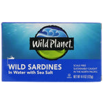 Wild Planet, Wild Sardines In Water with Sea Salt, 4.4 oz (125 g) - The Supplement Shop