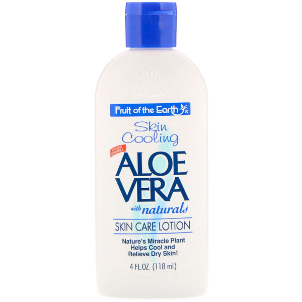 Fruit of the Earth, Aloe Vera with Naturals, Skin Care Lotion, 4 fl oz (118 ml) - The Supplement Shop