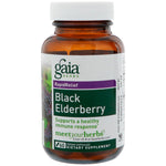 Gaia Herbs, Black Elderberry, 60 Vegan Capsules - The Supplement Shop