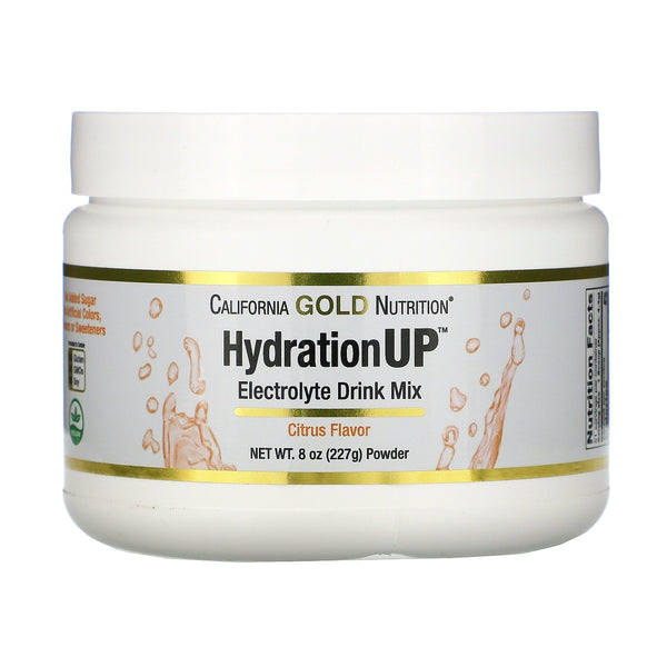 California Gold Nutrition, HydrationUP, Electrolyte Drink Mix Powder, Citrus, 8 oz (227 g) - The Supplement Shop