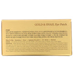 Petitfee, Gold & Snail Hydrogel Eye Patch, 60 Pieces - The Supplement Shop