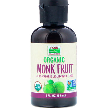 Now Foods, Real Food, Organic Monk Fruit, Liquid Sweetener, 2 fl oz (59 ml)
