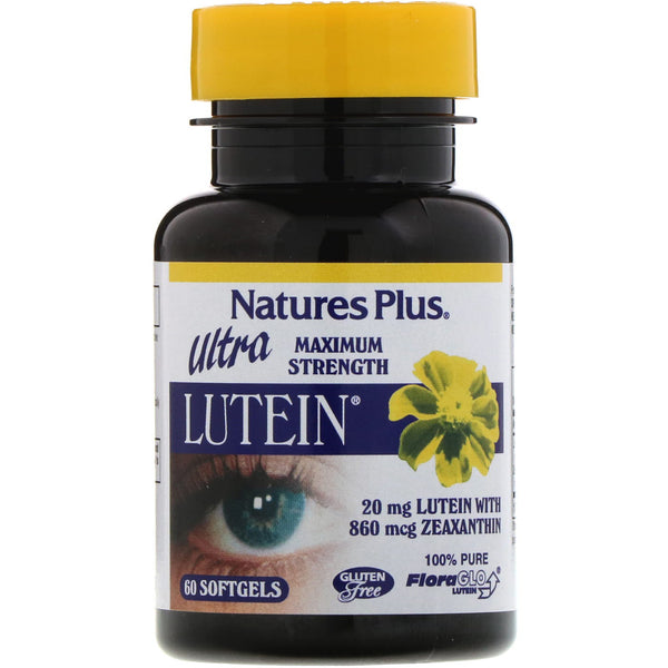 Nature's Plus, Ultra Lutein, Maximum Strength, 20 mg, 60 Softgels - The Supplement Shop