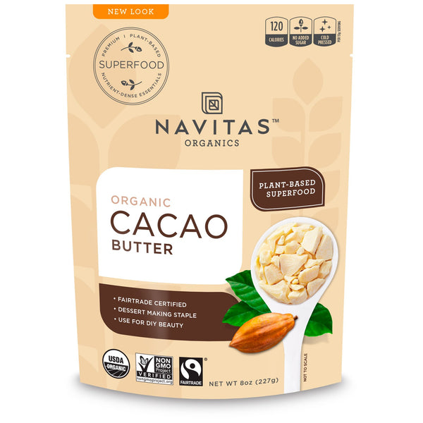 Navitas Organics, Organic Cacao Butter, 8 oz (227 g) - The Supplement Shop