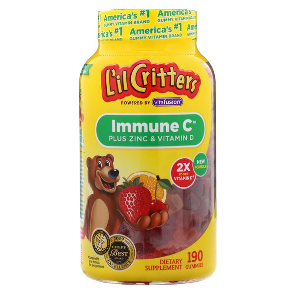 L'il Critters, Immune C Plus Zinc & Vitamin D, 190 Gummies - The Supplement Shop