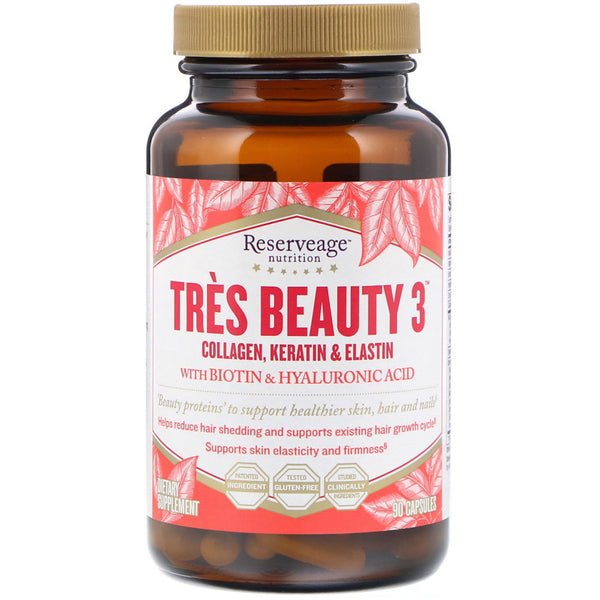 ReserveAge Nutrition, Tres Beauty 3, 90 Capsules - The Supplement Shop
