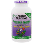 Super Nutrition, Perfect Family, Energizing Multi-Vitamin, Iron Free, 240 Vegetarian Food-Based Tablets - The Supplement Shop