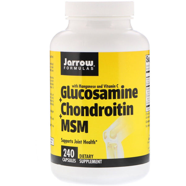 Jarrow Formulas, Glucosamine + Chondroitin + MSM , 240 Capsules - The Supplement Shop