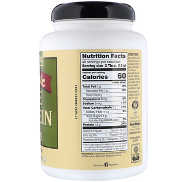 NutriBiotic, Raw Organic Rice Protein, Plain, 1 lb 5 oz (600 g)