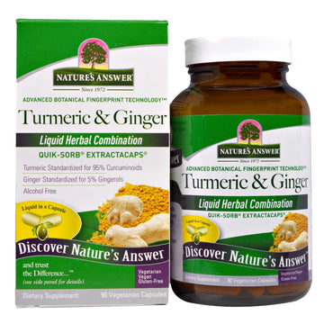 Nature's Answer, Turmeric & Ginger, 90 Vegetarian Capsules