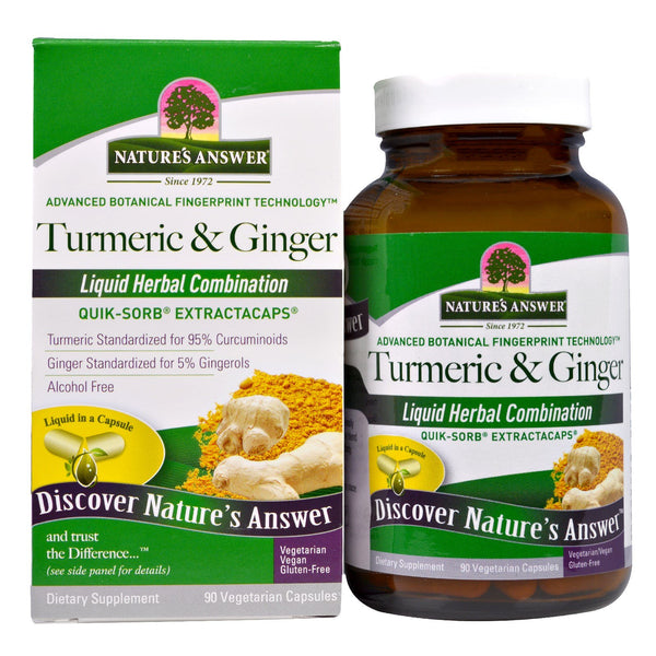 Nature's Answer, Turmeric & Ginger, 90 Vegetarian Capsules - The Supplement Shop