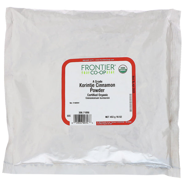 Frontier Natural Products, A Grade Korintje Cinnamon Powder, 16 oz (453 g) - The Supplement Shop