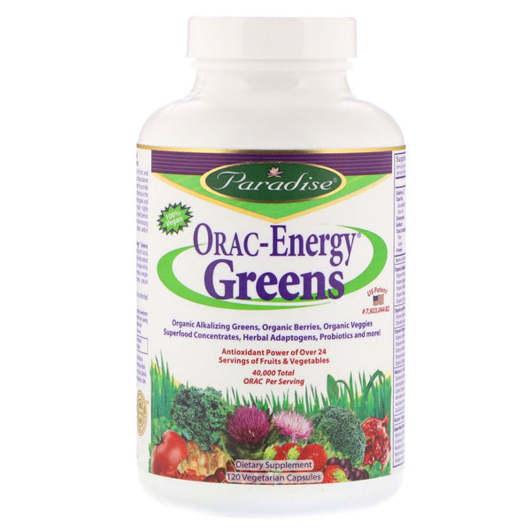 Paradise Herbs, ORAC-Energy Greens, 120 Vegetarian Capsules - The Supplement Shop