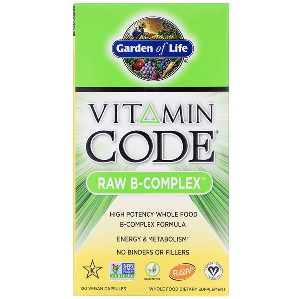 Garden of Life, Vitamin Code, RAW B-Complex, 120 Vegan Capsules - The Supplement Shop
