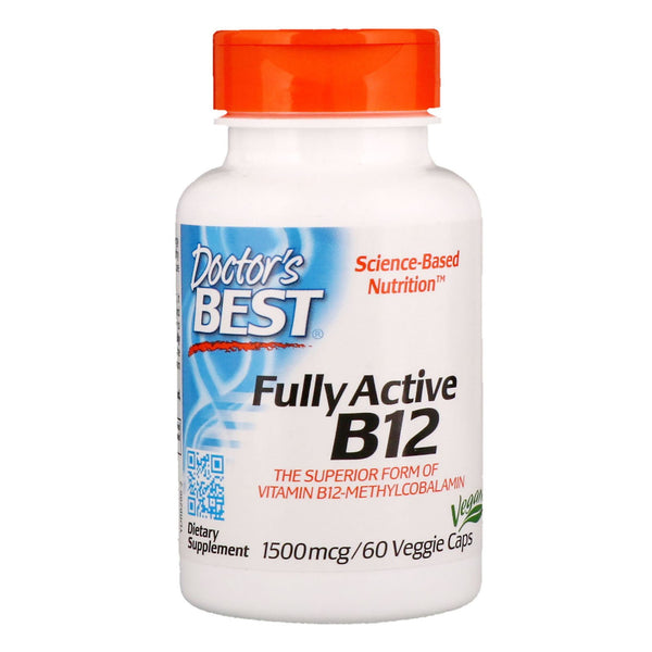 Doctor's Best, Best Fully Active B12, 1500 mcg, 60 Veggie Caps - The Supplement Shop