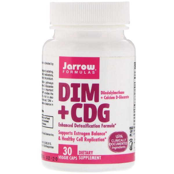 Jarrow Formulas, DIM + CDG, Enhanced Detoxification Formula, 30 Veggie Caps - The Supplement Shop