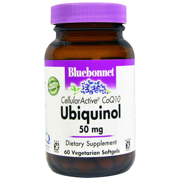 Bluebonnet Nutrition, Ubiquinol, Cellular Active CoQ10, 50 mg, 60 Vegetarian Capsules - The Supplement Shop