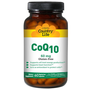Country Life, CoQ10, 60 mg, 60 Vegetarian Capsules
