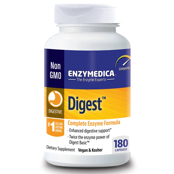 Enzymedica, Digest, Complete Enzyme Formula, 180 Capsules - The Supplement Shop