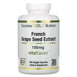 California Gold Nutrition, French Grape Seed Extract, VitaFlavan, Antioxidant Polyphenol, 100 mg, 360 Veggie Capsules - The Supplement Shop