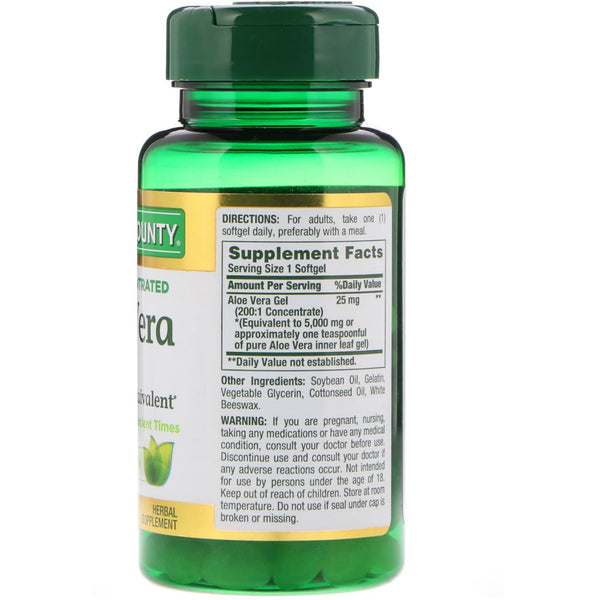 Nature's Bounty, Aloe Vera Gel, 5,000 mg Equivalent, 100 Rapid Release Softgels - The Supplement Shop