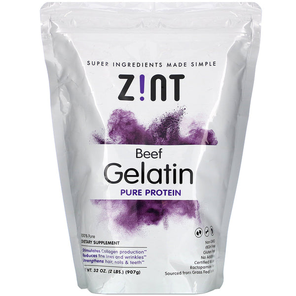 Zint, Beef Gelatin, Pure Protein, 32 oz (907 g) - The Supplement Shop