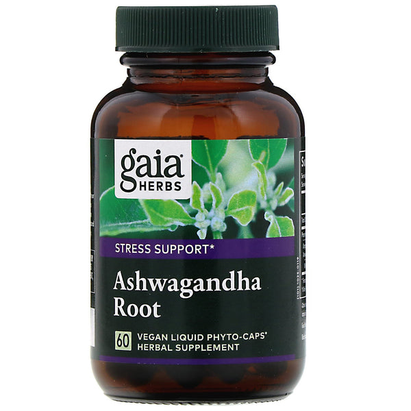 Gaia Herbs, Ashwagandha Root, 60 Vegan Liquid Phyto-Caps - The Supplement Shop