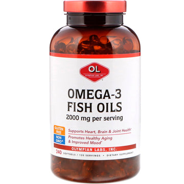 Olympian Labs, Omega-3 Fish Oils, 2000 mg, 240 Softgels