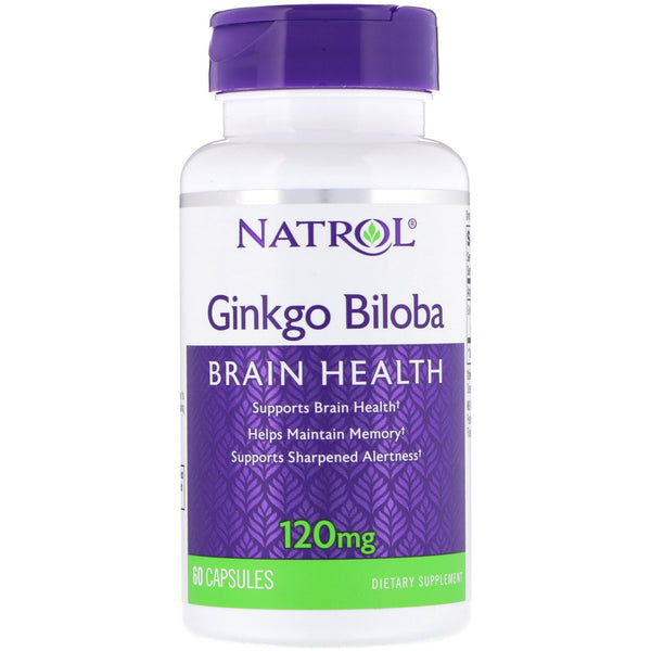 Natrol, Ginkgo Biloba, 120 mg, 60 Capsules - The Supplement Shop