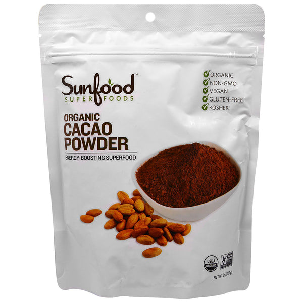 Sunfood, Organic Cacao Powder, 8 oz (227 g) - The Supplement Shop