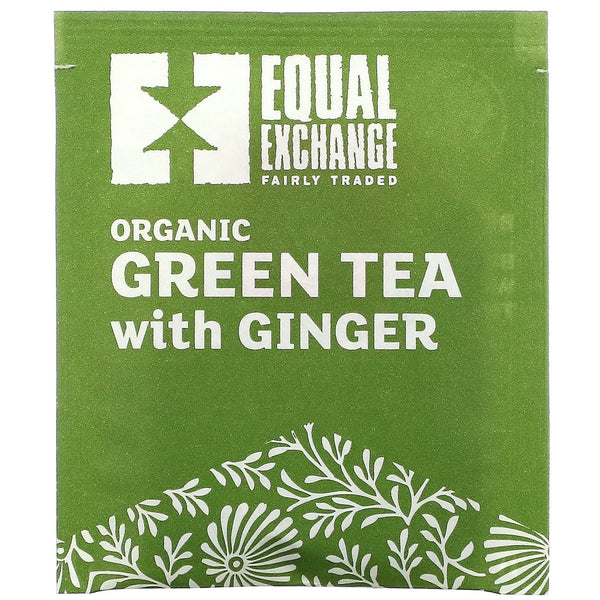Equal Exchange, Organic Green Tea with Ginger, 20 Tea Bags, 1.05 oz (30 g) - The Supplement Shop