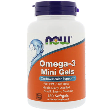 Now Foods, Omega-3 Mini Gels, 180 Softgels