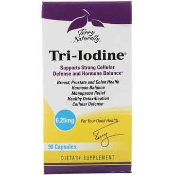 EuroPharma, Terry Naturally, Tri-Iodine, 6.25 mg, 90 Capsules