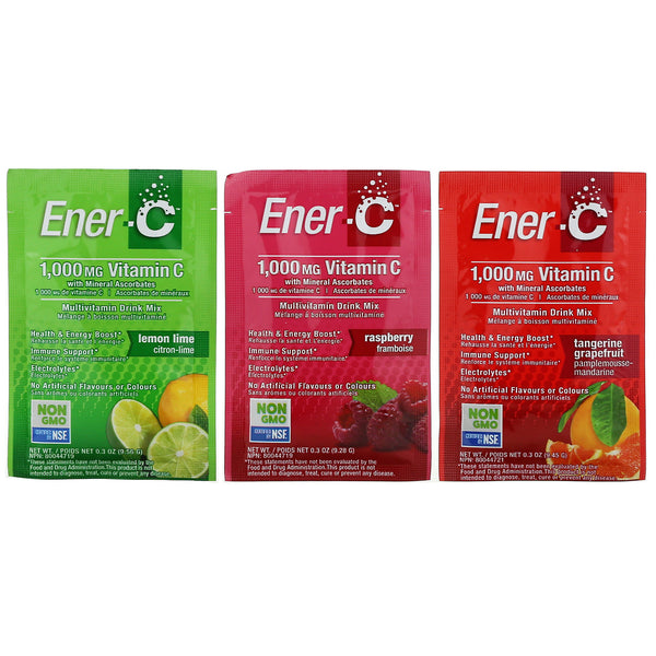Ener-C, Vitamin C, Multivitamin Drink Mix, Variety Pack, 30 Packets, 9.9 oz (282.9 g) - The Supplement Shop