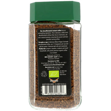 Mount Hagen, Organic Fairtrade Coffee, Instant, Decaffeinated, 3.53 oz (100 g)