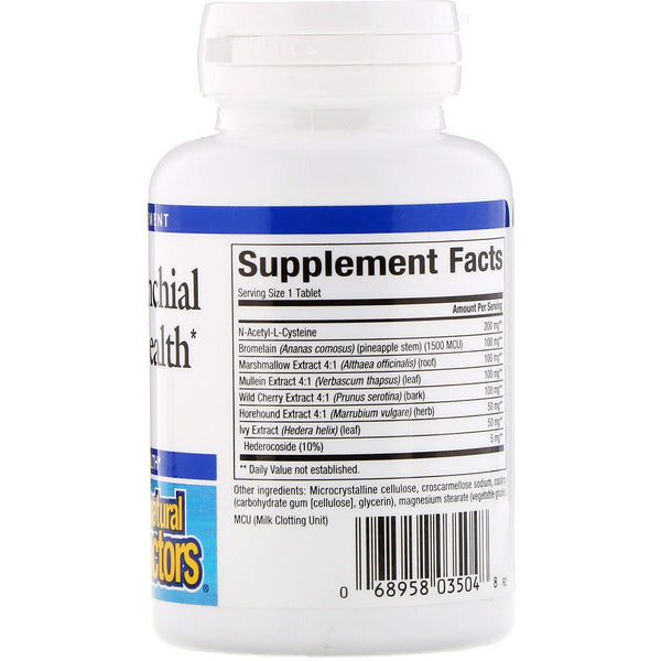 Natural Factors, Lung, Bronchial & Sinus Health, 45 Tablets - The Supplement Shop