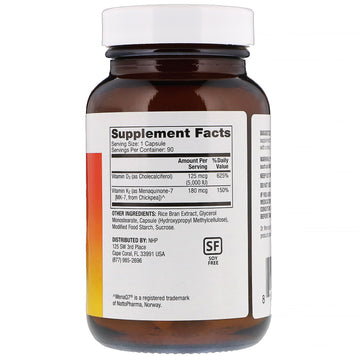 Dr. Mercola, Vitamins D3 & K2, 90 Capsules