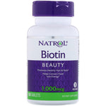 Natrol, Biotin, 1000 mcg, 100 Tablets - The Supplement Shop