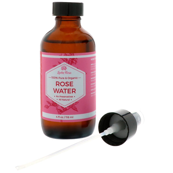 Leven Rose, 100% Pure & Organic Rose Water , 4 fl oz (118 ml) - The Supplement Shop