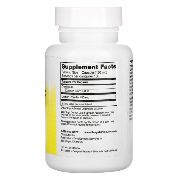 Seagate, Lemon, 450 mg, 100 Vcaps - The Supplement Shop