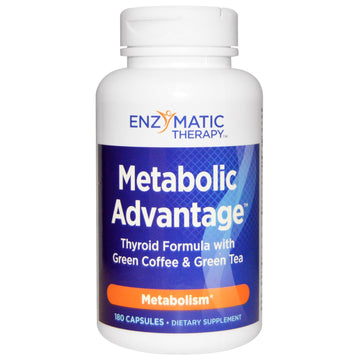 Nature's Way, Metabolic Advantage, Thyroid Formula with Green Coffee & Green Tea, Metabolism, 180 Capsules