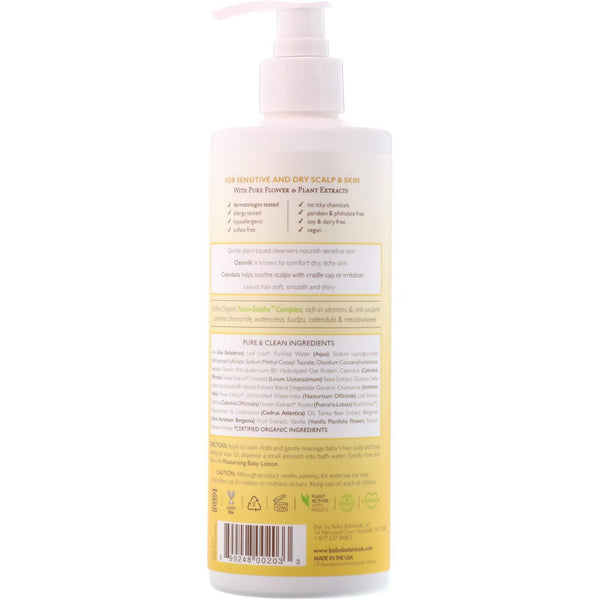 Babo Botanicals, Moisturizing Baby Shampoo & Wash, Oatmilk Calendula, 16 fl oz (473 ml) - The Supplement Shop