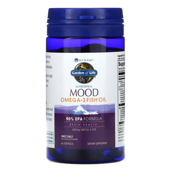 Minami Nutrition, Supercritical Mood Omega-3 Fish Oil, 500 mg, 60 Softgels - The Supplement Shop