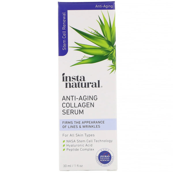 InstaNatural, Anti-Aging Collagen Serum, 1 fl oz (30 ml) - The Supplement Shop