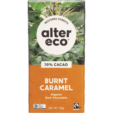 Alter Eco Chocolate Organic Dark Burnt Caramel 12x80g